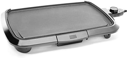 Fully immersible family size electric griddle