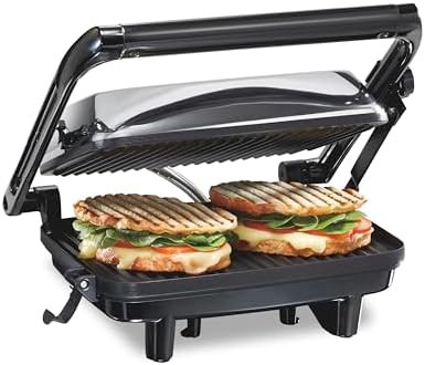 Compact Panini Press and Countertop Grill