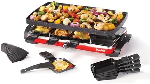 Eight person raclette party grill