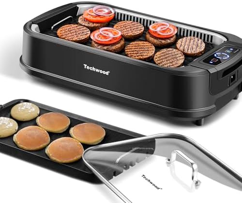 Black grill with turbo smoke extractor