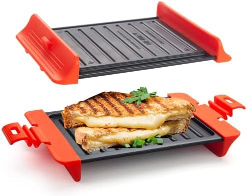 Orange microwave sandwich and panini maker