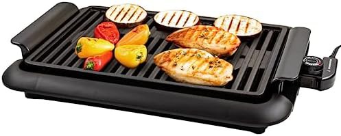 Black Indoor Grill with Nonstick Plate