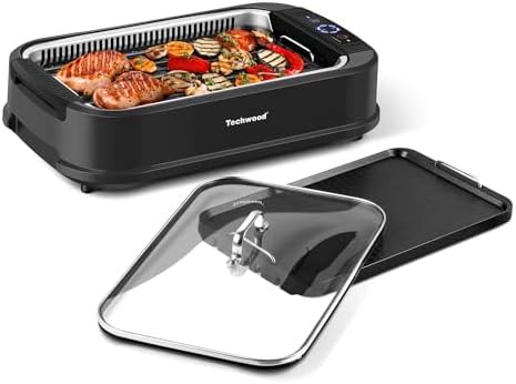 Black countertop smokeless Korean BBQ grill