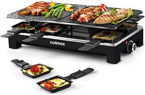 Tabletop raclette grill with cooking stone