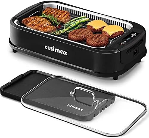 Smokeless indoor grill and griddle 1500w