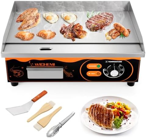 Teppanyaki style commercial electric flat grill