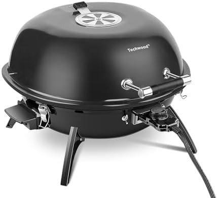 Black sixteen hundred watt electric grill with stand