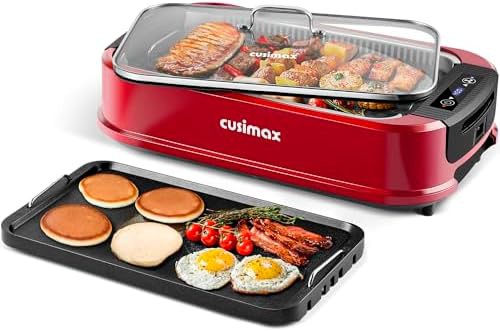 Red smokeless grill with led display