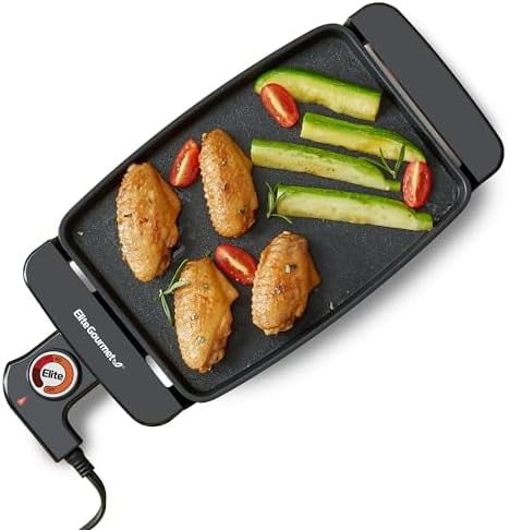 Compact mini black electric griddle