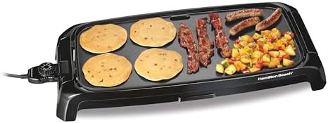 Ceramic family size electric griddle