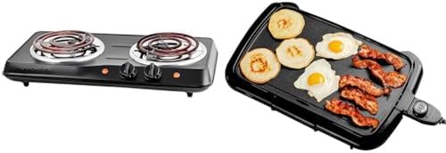 Double Coil Burner with Flat Griddle