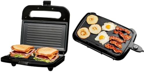 Panini Press and Electric Griddle Set