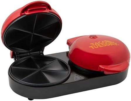 Red double street taco quesadilla maker