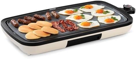 Cream everyday ceramic electric griddle