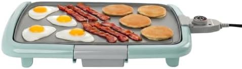 Blue Electric Griddle with Nonstick Plate