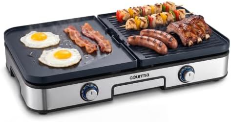 Reversible ceramic plate grill and griddle combo