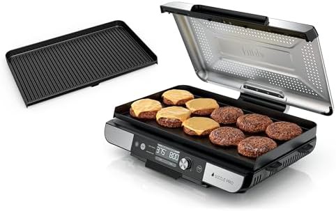 Silver extra large indoor griddle and grill