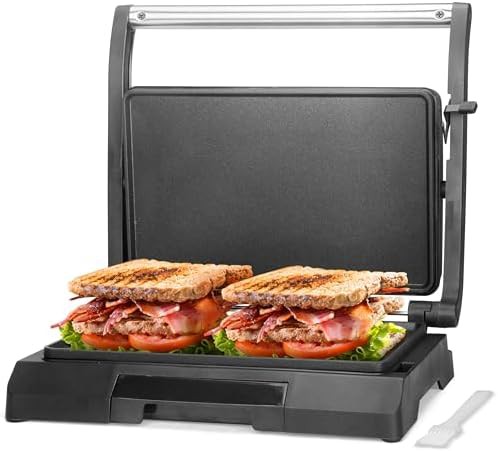 Compact Stainless Steel Panini Grill Press