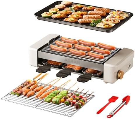Countertop panini press with hot dog rack