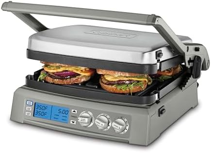 Elite six in one stainless steel griddler