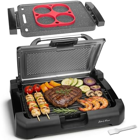 Graphite Indoor Searing Grill and Griddle Combo