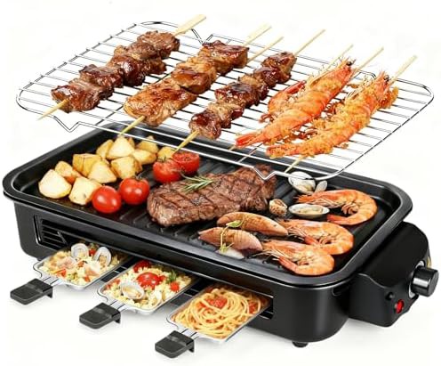 High power smokeless griddle and grill pan