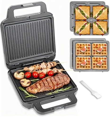 FineMade 3 in 1 panini grill press