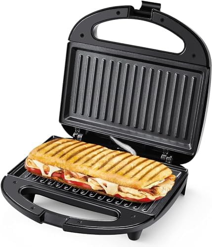 Two slice panini press and sandwich toaster