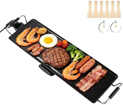 Family size thirty inch teppanyaki griddle