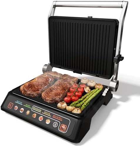 Black Panini Press with Flat Opening