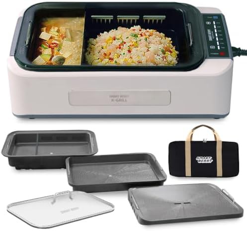 White jjamjjapan smokeless grill set