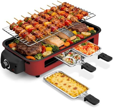 Small Smokeless Breakfast Grill with Nonstick Plate