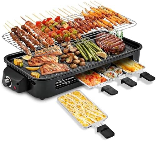 Deluxe Indoor Grill with Hot Dog Roller System