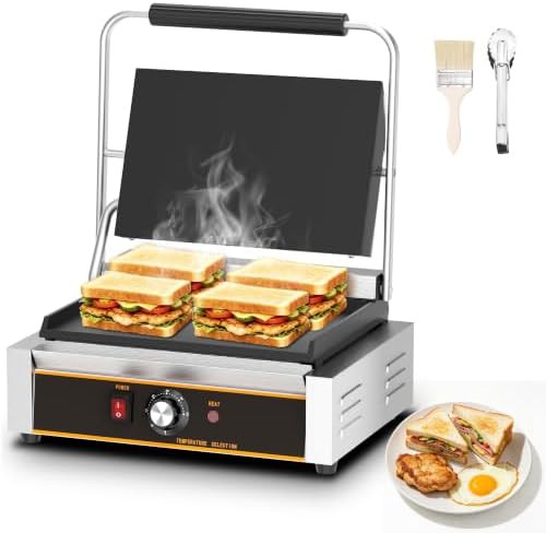 Medium Flat Plate Commercial Panini Press