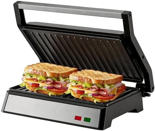 Silver stainless steel two slice press
