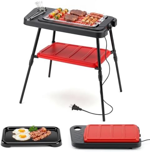 Electric grill and griddle tabletop