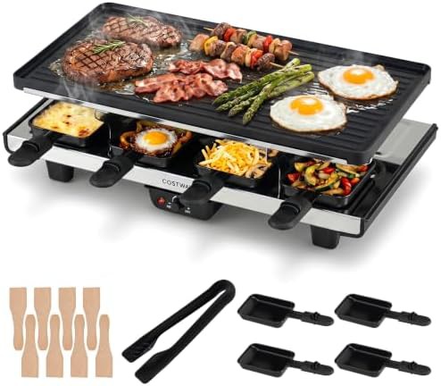 Reversible plate raclette and table grill