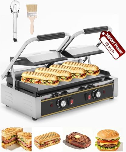 Cast Iron Enamel Plate Panini Press